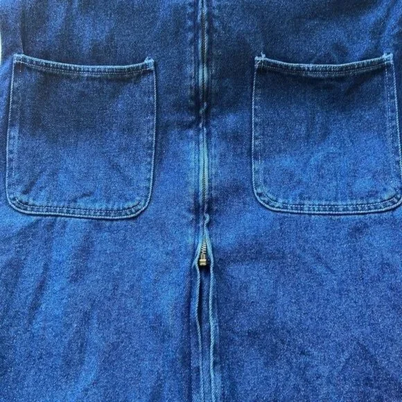 Kalifornia Womens Denim Sleeveless Maxi Dress Blue Casual Relaxed Fit Style - Picture 6 of 8